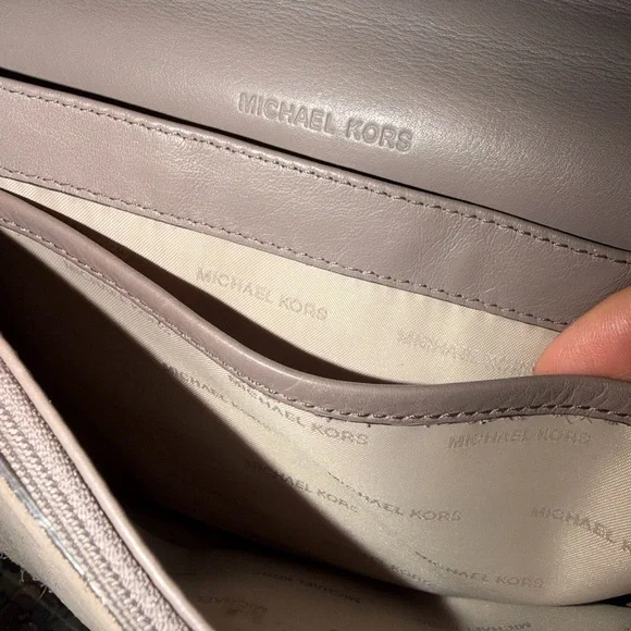 Michael Kors Tan Crossbody Bag with Eyelet Details - Picture 5 of 8